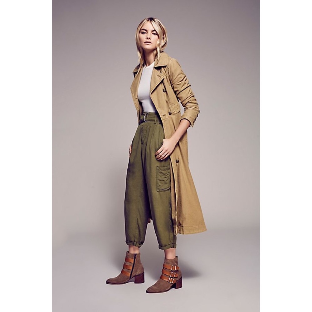 Free People Full Swing Double-Breasted Trench Coat - Picture 4 of 8